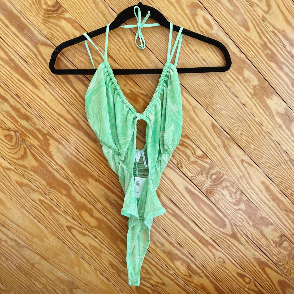 Urban Outfitters Out From Under Green Marble Rhea Printed Bodysuit - Picture 5 of 11